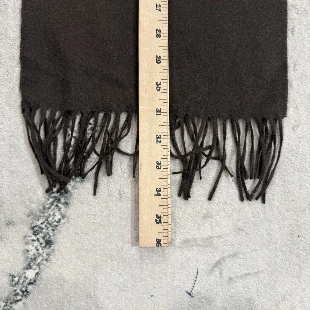 Charter Club 100% Cashmere Scarf Brown Fringe Soft Winter Wrap One Size